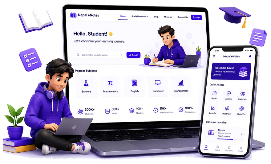 Nepal eNotes free learning dashboard