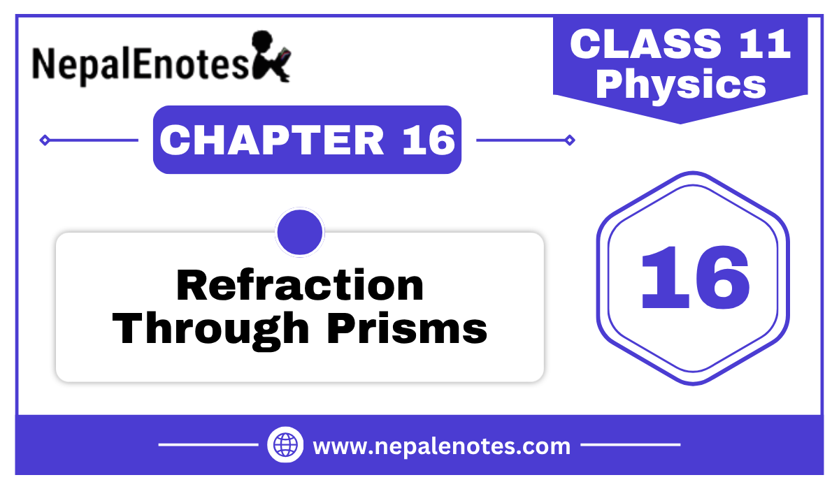 Class 11 Physics Refraction Through Prisms Notes