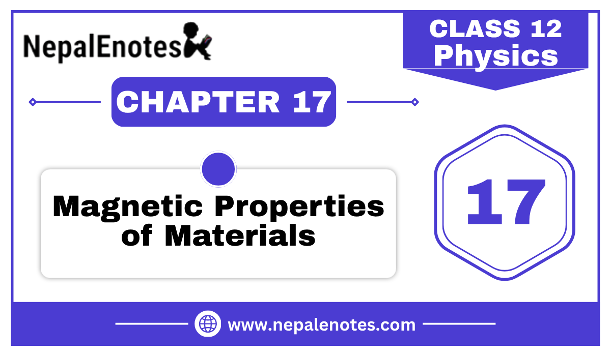 Class 12 Physics Magnetic properties of materials Notes