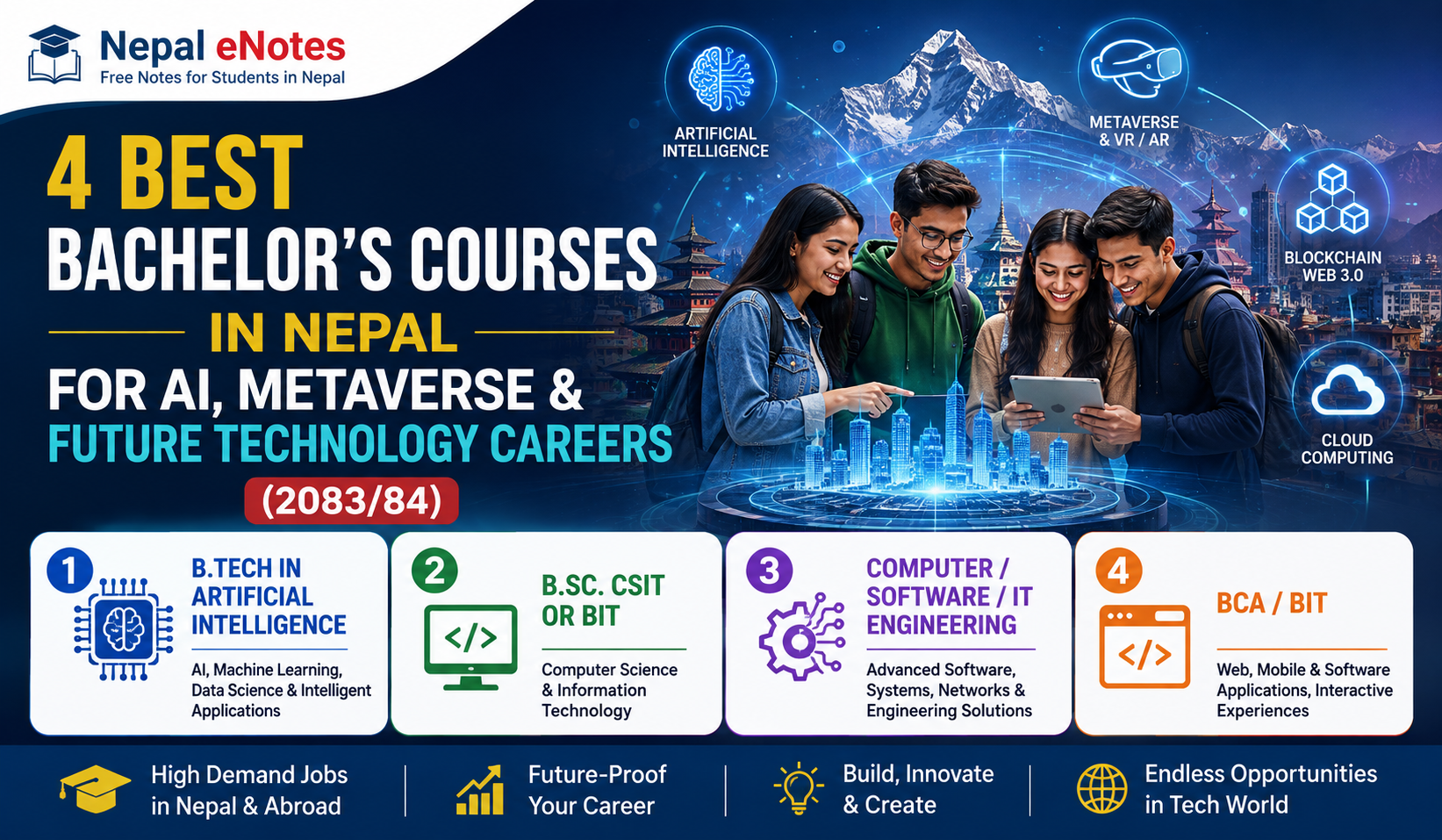 4 Best Bachelor’s Courses in Nepal for AI, Metaverse & Future Technology Careers (2083/84)