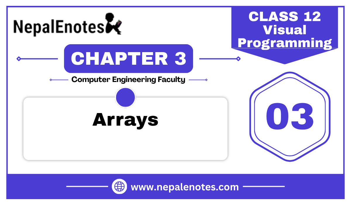 Class 12 | Unit 3 | Arrays | Visual Programming Notes