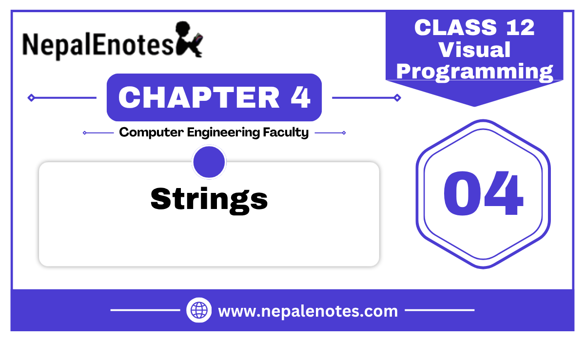 Class 12 | Unit 4 | String | Visual Programming Notes